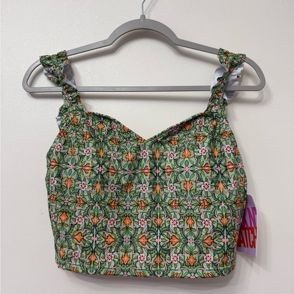 NWT Kortni Jeane Ruffle Sleeve Bikini Top - Picture 5 of 9